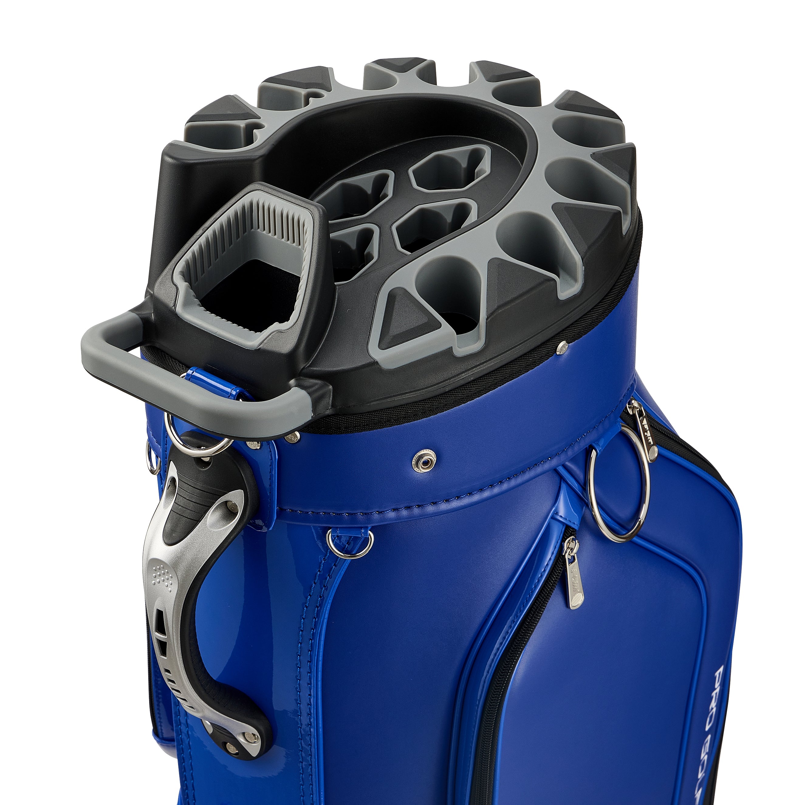 PGM Golf Cart Bag 14 Way Organizer Divider Silent Top Waterproof Bag/Blue PU leather