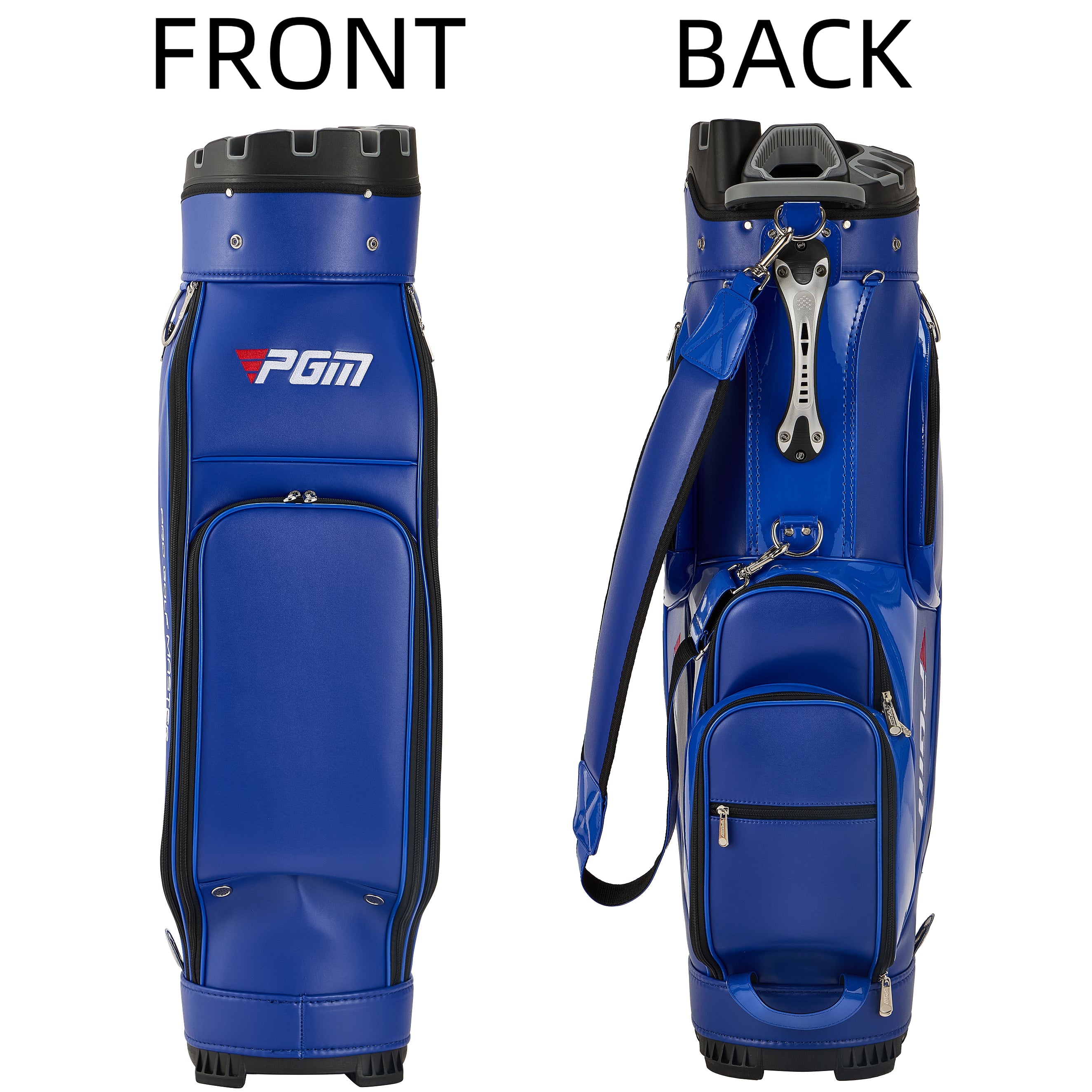 PGM Golf Cart Bag 14 Way Organizer Divider Silent Top Waterproof Bag/Blue PU leather