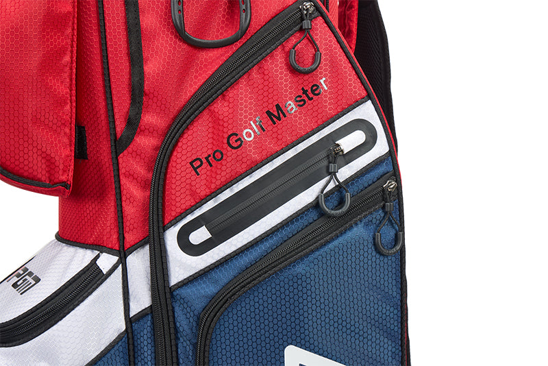 Sac de chariot de golf PGM 14 compartiments avec compartiment de rangement et compartiment silencieux, sac étanche/bleu