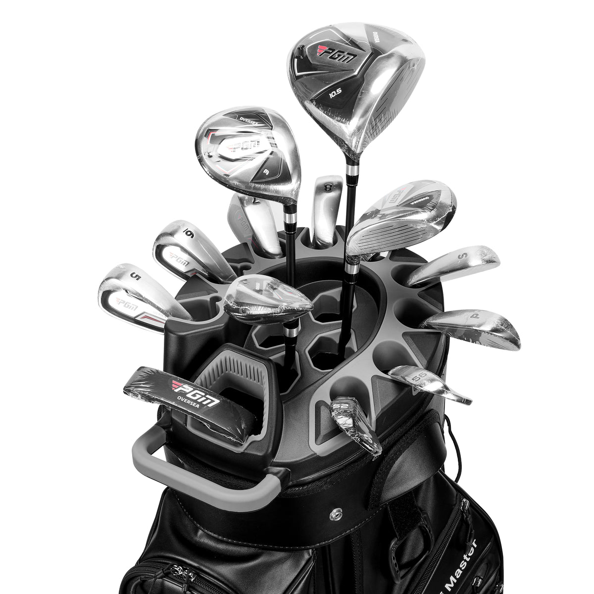 PGM Golf Cart Bag 14 Way Organizer Divider Silent Top Waterproof Bag