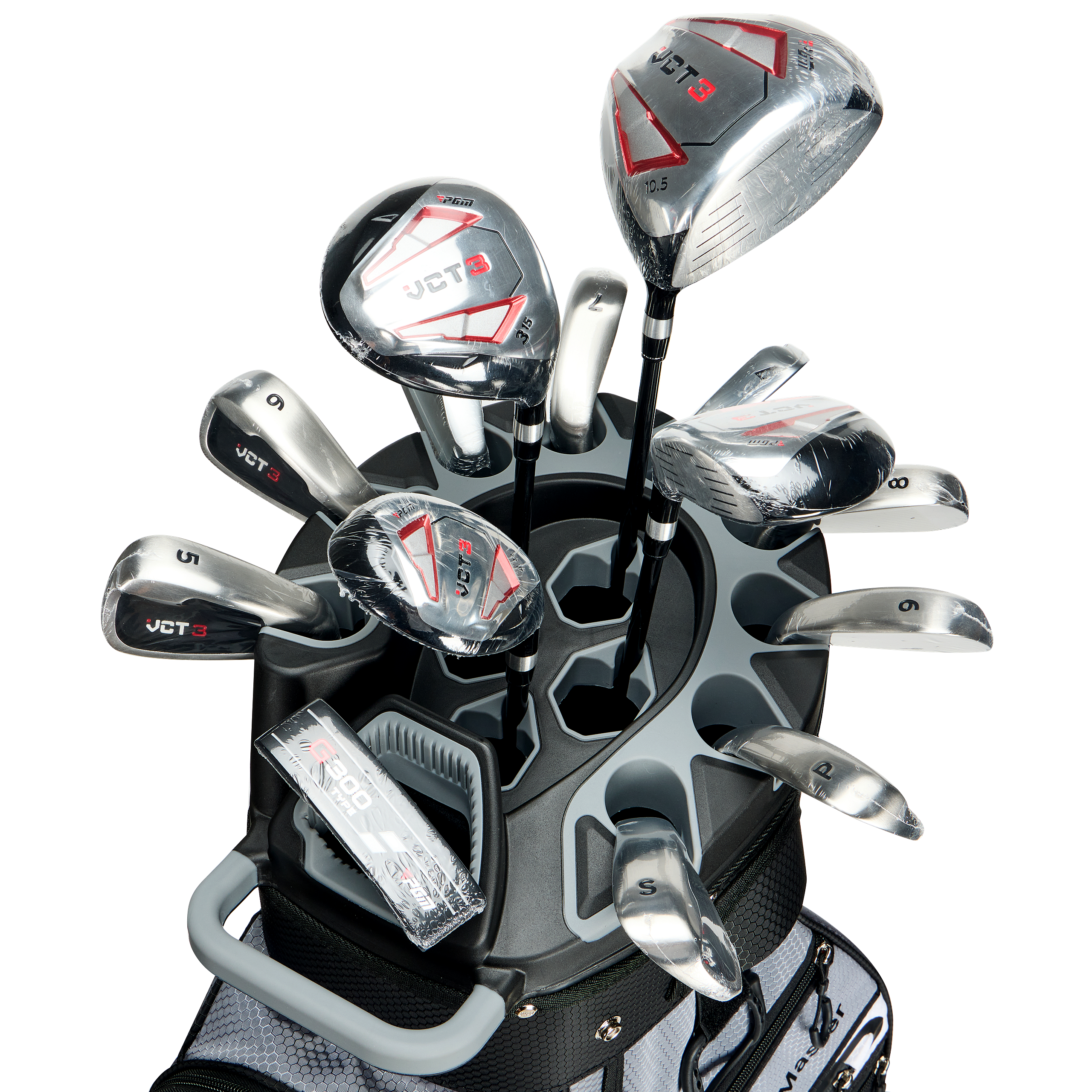 PGM Golf Cart Bag 14 Way Organizer Divider Silent Top Waterproof Bag/black