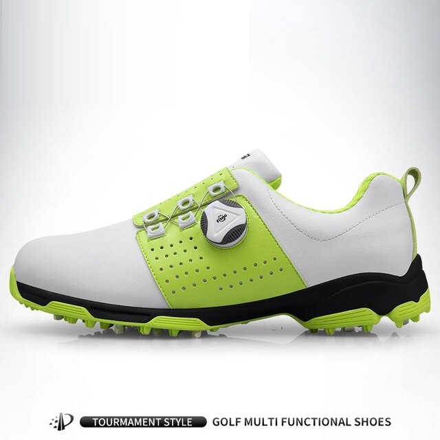 PGM Golf Shoes Men's Waterproof Sports Shoes Spikes Anti-skid Sport Sneaker Male Knobs Buckle Golf Shoes XZ096