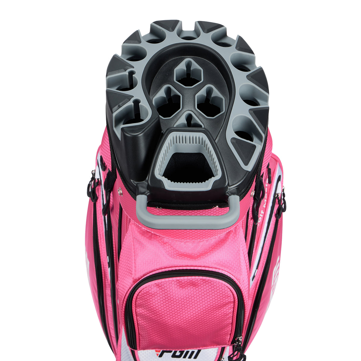 Sac de chariot de golf PGM avec compartiment à 14 compartiments et compartiment silencieux, sac étanche/noir