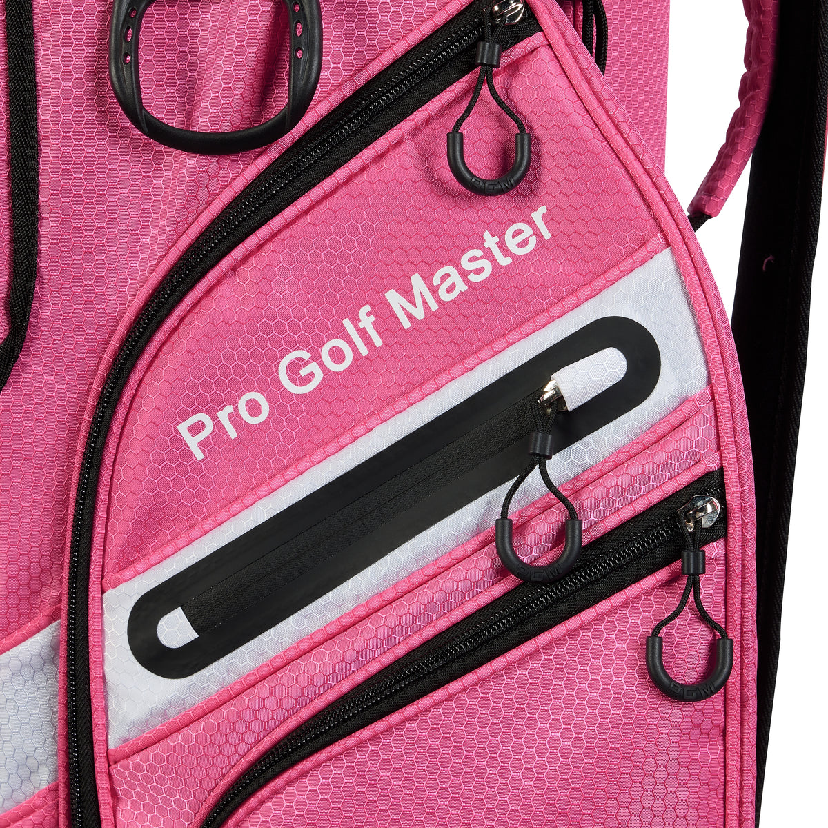 Sac de chariot de golf PGM avec compartiment à 14 compartiments et compartiment silencieux, sac étanche/noir