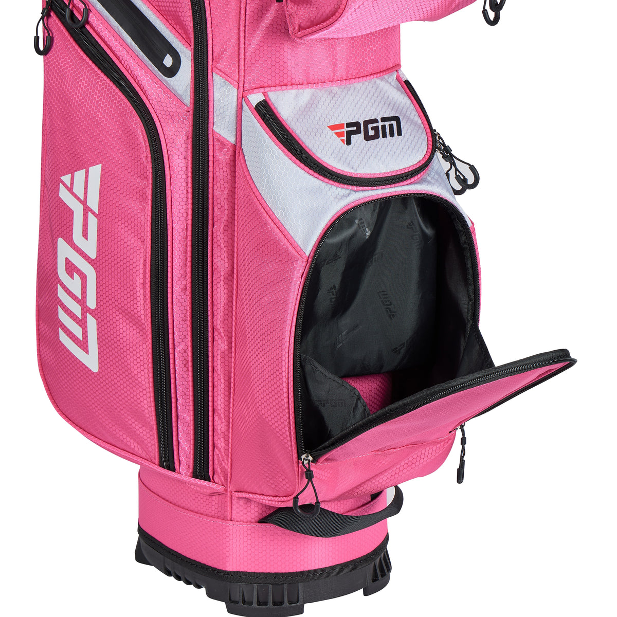 Sac de chariot de golf PGM avec compartiment à 14 compartiments et compartiment silencieux, sac étanche/noir